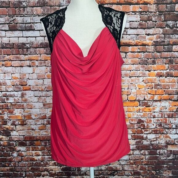 Torrid Sleeveless Blouse w/Lace Upper - Picture 1 of 5